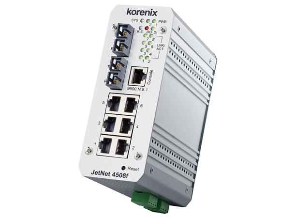 Korenix JetNet 4508f-s Switch Mng 6Tx 2Fx SC